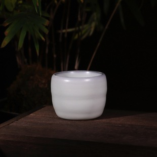 钧官瓷主人杯 神垕付向阳手工羊脂玉原矿茶具茶杯中式简约风礼盒