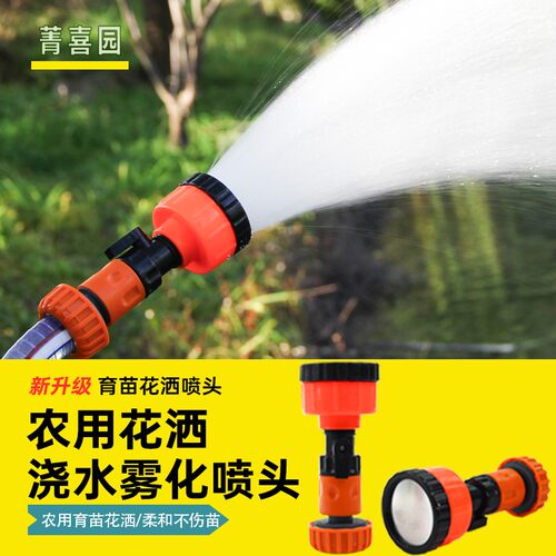 农用浇花浇菜神器育苗花洒喷头园林浇水大流量雾化水枪4分6分1寸