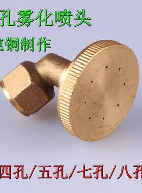 电动喷雾器农药打药机8眼铜花洒喷头细腻雾化农用高压铜八孔喷头