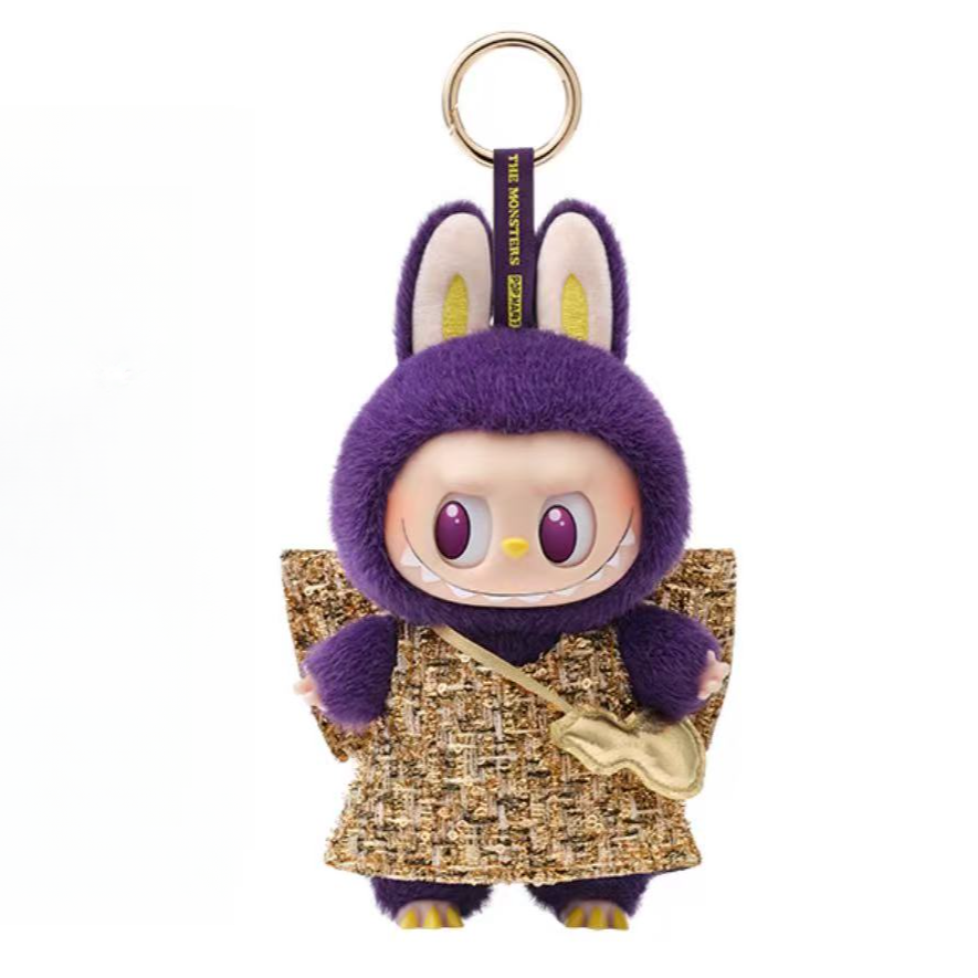 POPMART小米兰紫色炫酷毛绒玩具