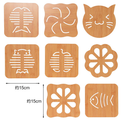 天天特价片装木质欧式盘碗防烫垫