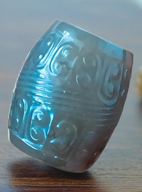 河磨玉桶珠转运吊坠青玉石勒子如意云纹手链手串配珠文玩配饰包邮