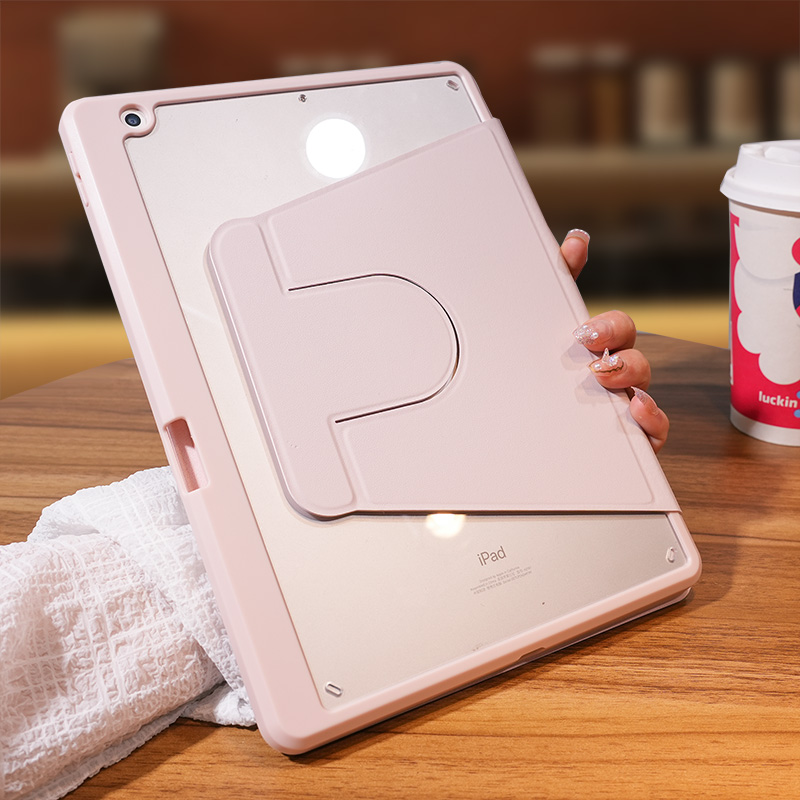 适用于ipad9保护壳旋转带笔槽ipad air5/6保护套10代苹果10.9寸平板套10.2亚克力透明软壳Pro11防摔8防弯12.9