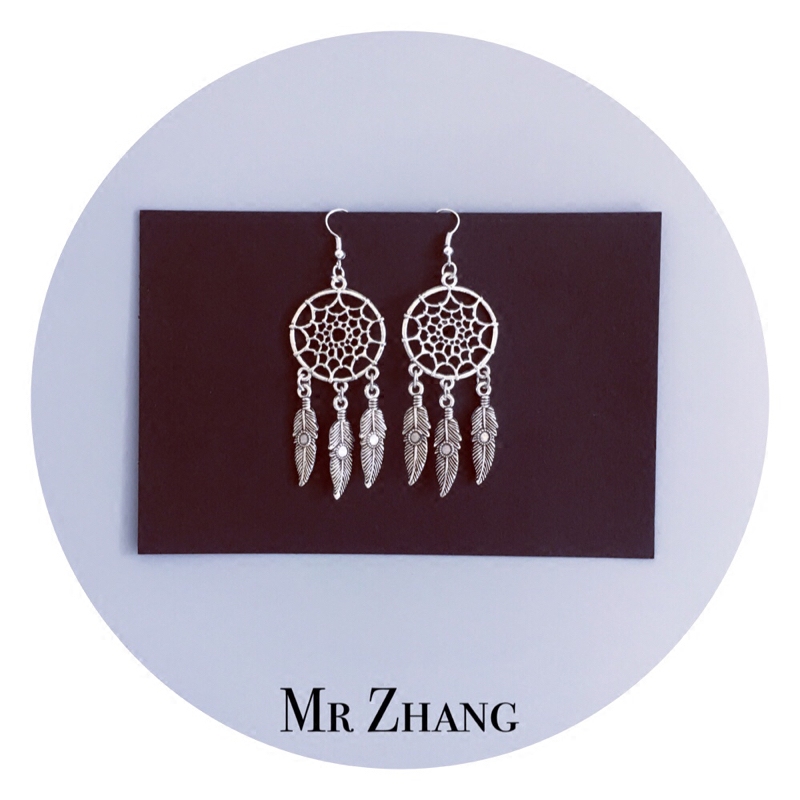 MR ZHANG张先生手作原创捕梦网耳环波西米亚风格耳环时尚羽毛耳环|msdalam kategori Aksesori/Barang Kemas Fesyen, anting-anting, anting-anting - dari Buy2taobao.com untuk memberikan perkhidmatan ejen Taobao profesional membeli