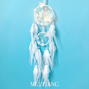 ins风MR ZHANG原创捕梦网灯生日少女印第安羽毛挂饰文艺礼物复古