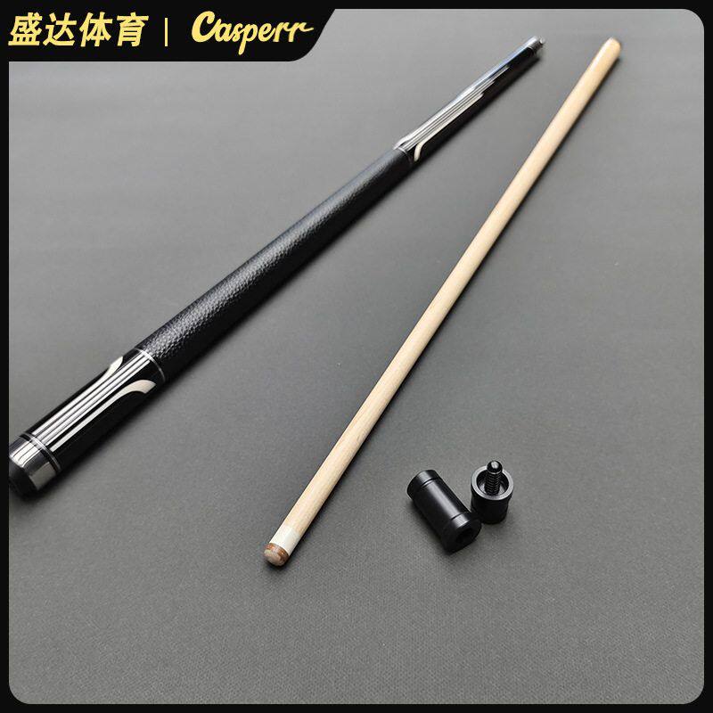 高档皮握把大头杆九球杆中八美式枫木手工杆1/2分体台球杆13MM