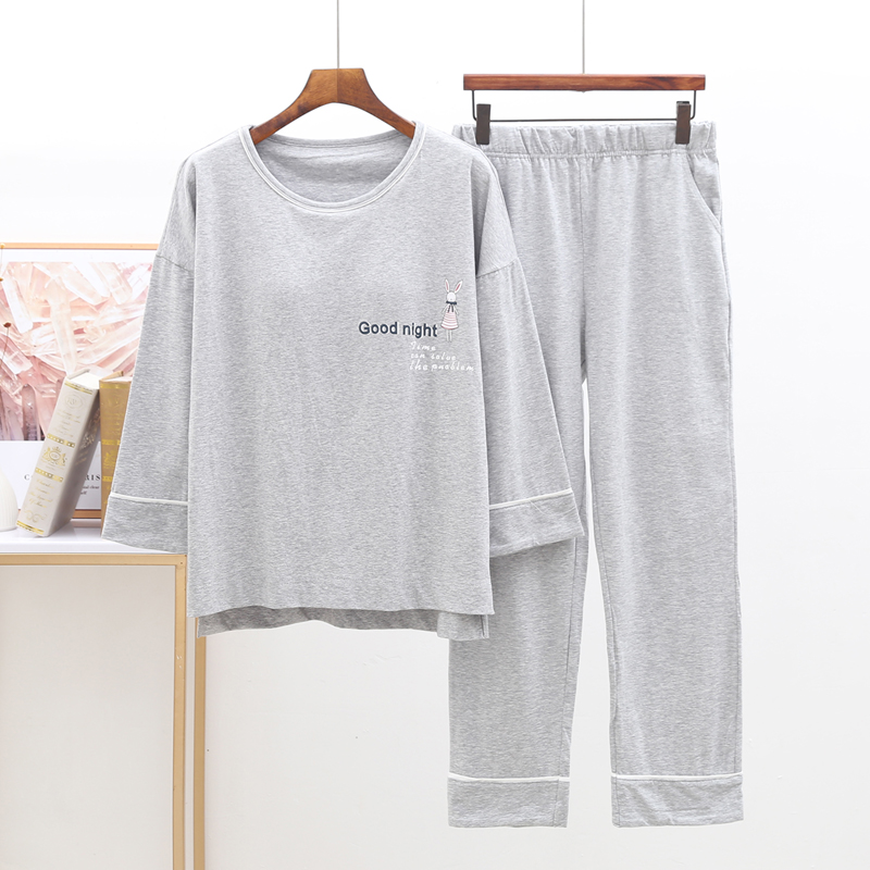 带胸垫睡衣长袖家居服套装