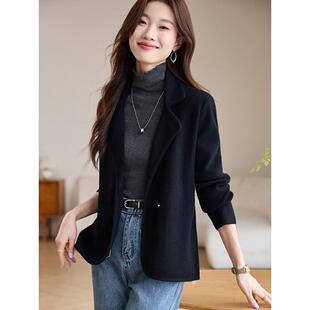 毛呢外套女春秋款2025年新款今年流行爆款高级感针织开衫气质上衣