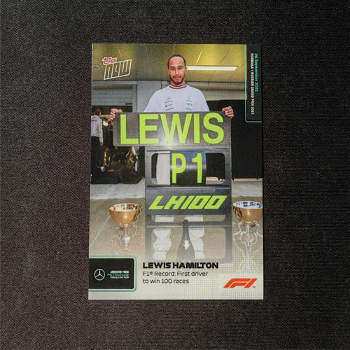 F1赛车手卡 汉密尔顿 ToppsNow 纪念首位赢得100场比赛的车手