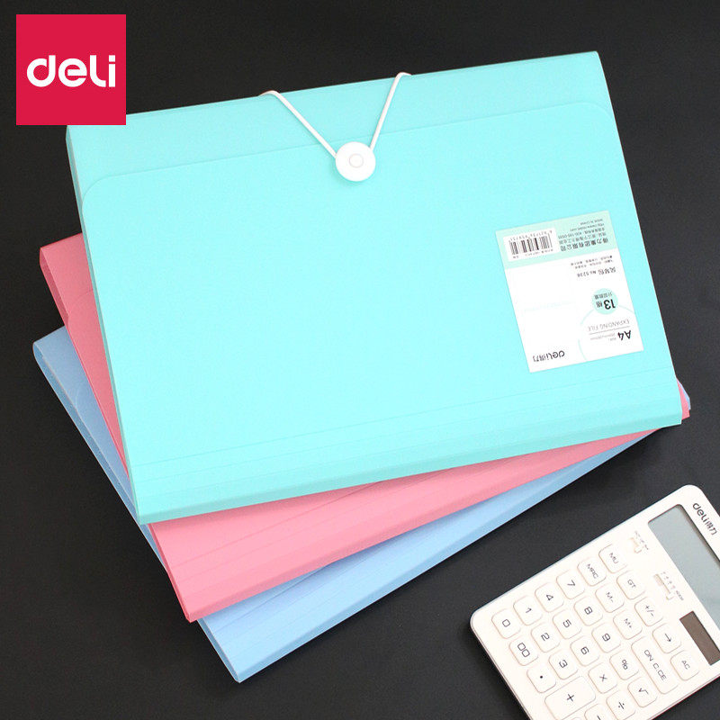 델리 오르간 가방 폴더 다층 정보 책 학생 시험지 클립 13 그리드 A4 파일 보관 상자 시험지 보관 가방 오르간 가방 분류 파일 가방 정보 책