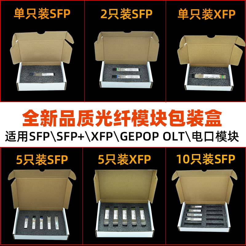 超硬单装2只5只10只装XFP光纤模块包装盒收纳盒SFP\SFP+\GEPON olt网电口模块纸质珍珠棉防静电现货100个包邮 网络设备/网络相关 其它光纤设备 原图主图