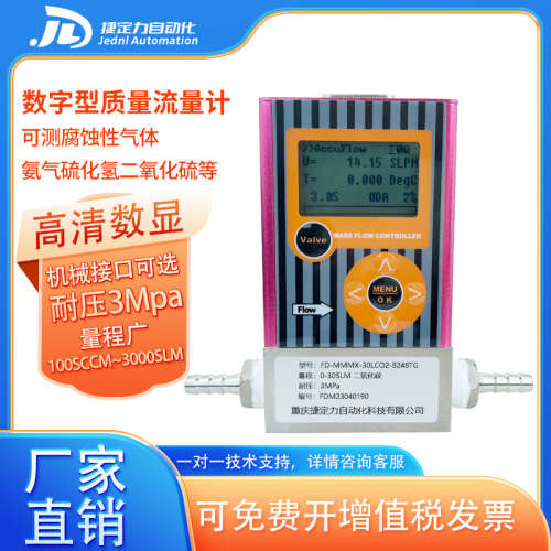 数字型质量流量计测氨气二氧化硫氯化氢等适用于各种低/高压管道