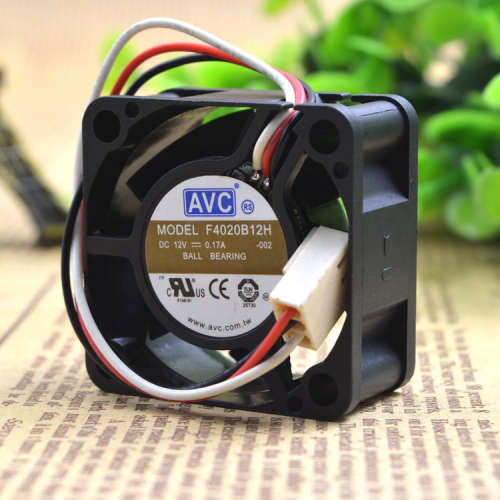 全新原装 AVC F4020B12H 12V 0.17A 4020 4CM 2线 双滚珠散热风扇
