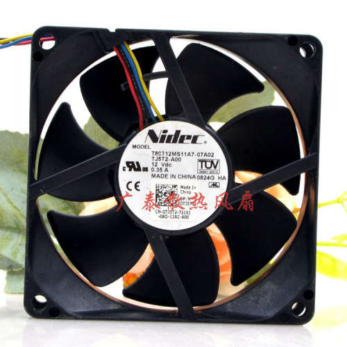 原装日本nidec 8025 12v 0.35a T80T12MS11A7-07A02 机箱风扇 8cm