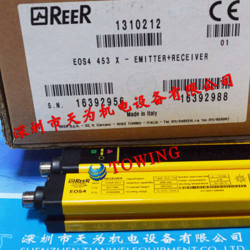 【实物拍摄】意大利REER安全光幕E0S4 453 X-EMITTER+RECEIVER