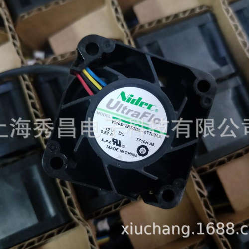 原装NIDEC W40S12BS3D5-57T03A2 4028 4cm 12V 0.67A PWM散热风扇
