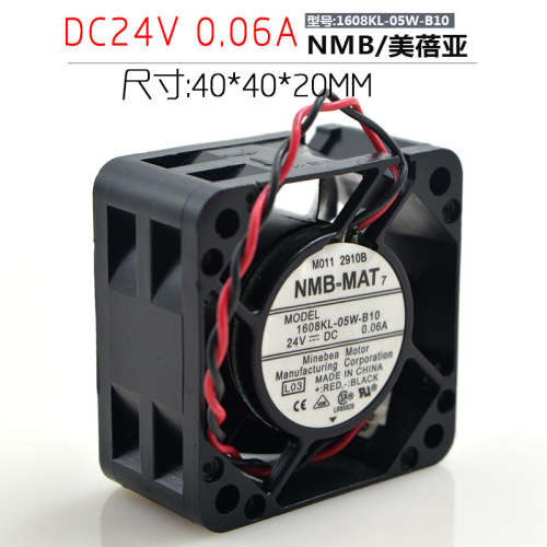 NMB 1608KL-05W-B10 4020 24V 0.06A 4cm 双滚珠 机箱 变频器风扇