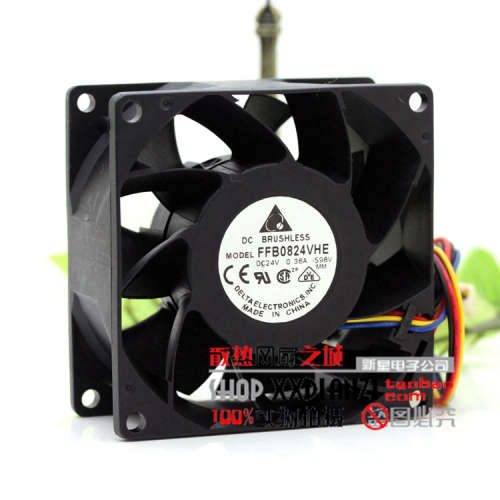 delta台达 FFB0824VHE 8038 24V 0.36A变频器散热风扇 双滚珠轴承