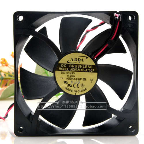 原装ADDA 9025 AD0924XB-A71GL 24V 0.25A 2线 机箱 散热风扇 9CM