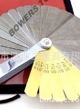 组合铜塞尺36片0.002-0.035inch厚薄规 0.051-0.889mm间隙规A型