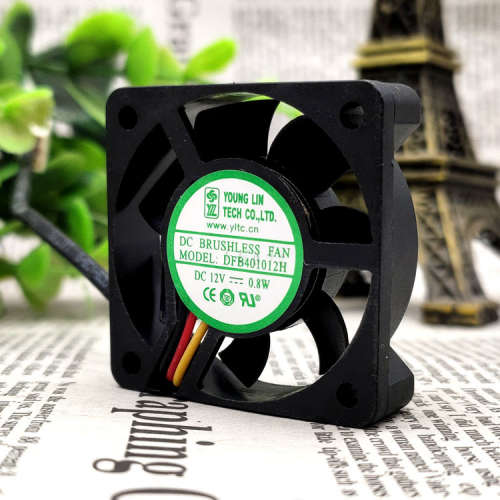 永林 DFB401012H DC12V 0.8W 4010 4CM 双滚珠 服务器 散热风扇