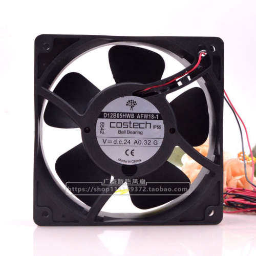 costech 12038 D12B05HWB AFW18-1 24V 0.32A 变频器散热风扇12CM