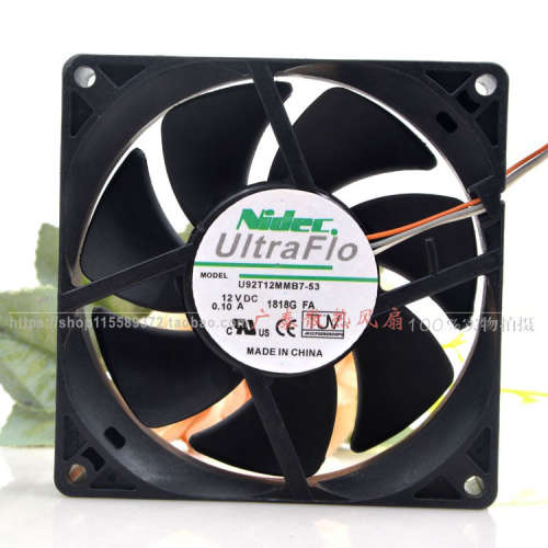 Nidec 9cm 12v 0.10a 9025 U92T12MMB7-53 爱普生 投影机散热风扇