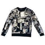 黑首D301-WY33-P55控78秋季新款卫衣男个性印花圆领卫衣社会小伙，男装卫衣，星座309A