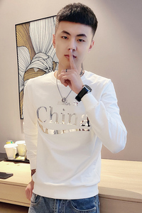 黑首D301-WY27-P55控78秋季新款男士卫衣韩版修身社会小伙上衣男图片
