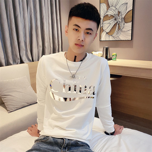 黑首D301-WY27-P55控78秋季新款男士卫衣百搭修身社会小伙上衣男图片