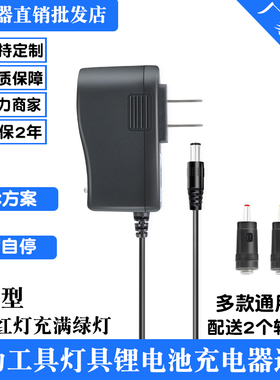 4.2V5V8.4V12.6V16.8V21V圆孔头灯18650锂电池手电钻充电器线通用