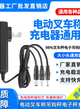 5V6V7.5V12V2A电子叉车称吊钩秤吊磅地牛手动液压搬运车充电器线A