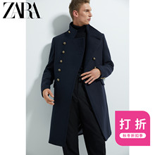 699元包邮  ZARA   05802668401   秋冬双排扣羊毛加绒毛呢大衣外套