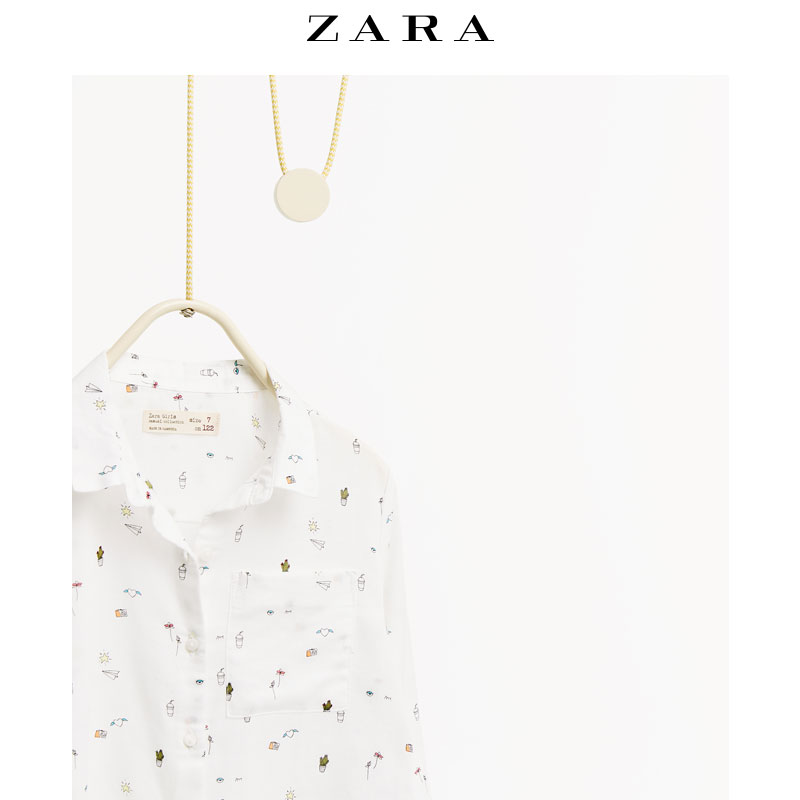 Chemise fille ZARA à manche longue - Ref 2087999 Image 5