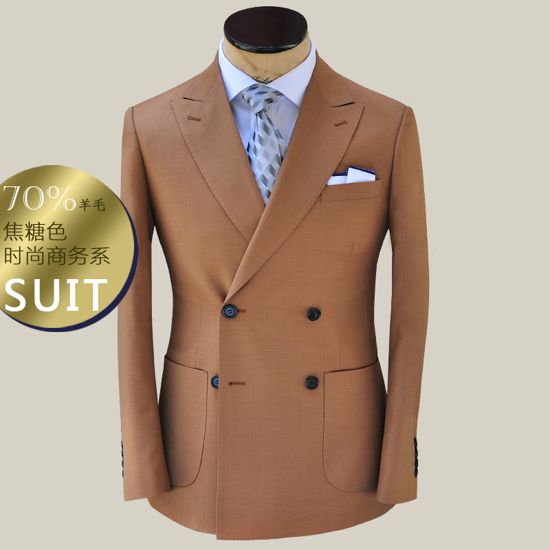 ZBTO休闲上班四季双排扣修身单西