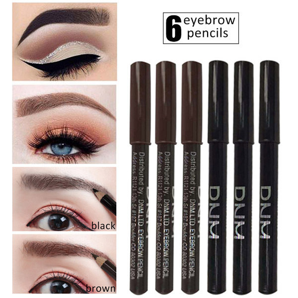 dnm wood dark brown eyebrow pencil waterproof sweat easy眉笔