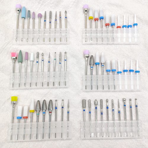 10/set Nail Art Grinding Drill Bits Electric Manicure Machin