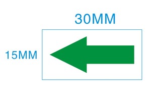 中号绿色箭头标签贴 35元 透明箭头指示贴 1190个 3x1.5CM 现货