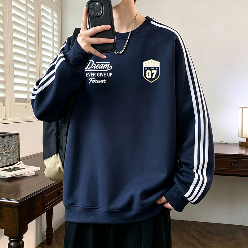 青少年春秋新款圆领宽松卫衣