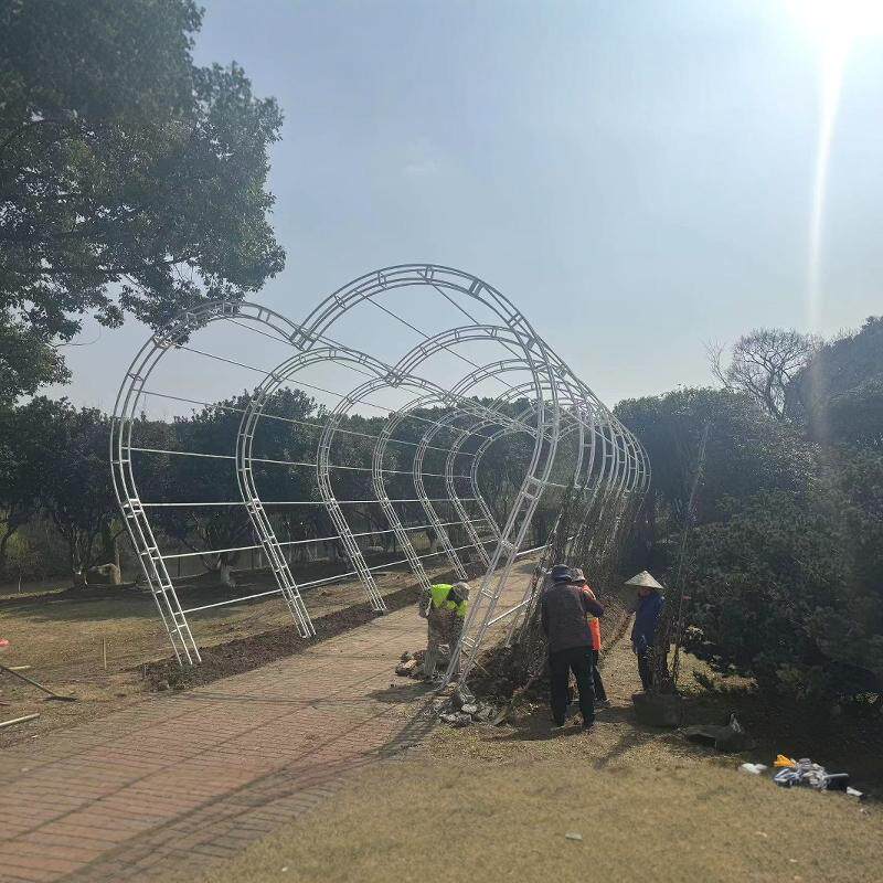 新款心形拱门桁架圆形桁架弧形拱门架子婚庆活动背景爬藤走廊架子