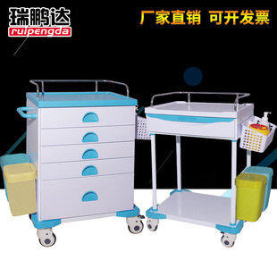 医用治疗车换药冷钢喷塑推车护理推车塑钢打针急救仪器车送药台车