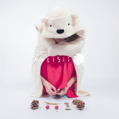 空调毯茉莉絲原创小熊披风礼物