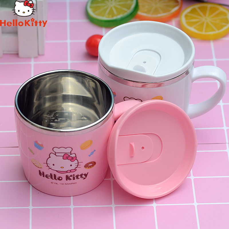 Hello Kitty¶ùͯ±×Ó·Àˤ304²»Ðâ¸ÖË®±Ó×¶ùÔ°´ø¸Ç·À©±Ð¡º¢¿Ú±