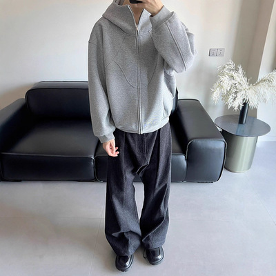 随意对比!拉链连帽卫衣