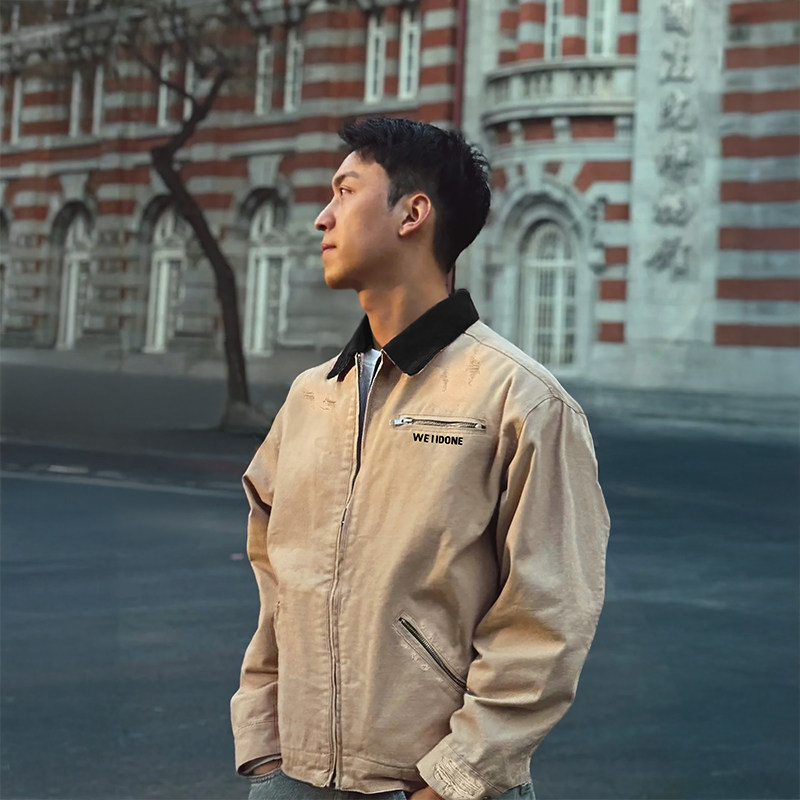 VIBE ACW潮牌做旧水洗破洞设计感男女情侣款重磅秋冬牛仔夹克外套,男装,牛仔外套,淘宝优惠券,粉丝福利购,淘宝优惠卷