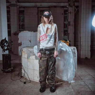 上身超帅！五领口多穿脏染背心