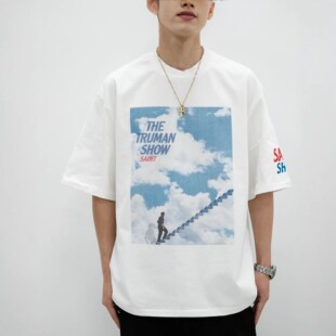 SM SAINT MICHAEL FOG美式潮流休闲纯棉宽松百搭男士情侣短袖T恤