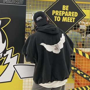 潮 重磅和平鸽Oversize风高街男连帽卫衣帽衫 KANYE GFKTC侃爷美式