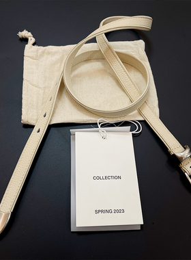 VIBE ACW小众设计高级感白色头层牛皮男士款真皮皮带女士腰带ins