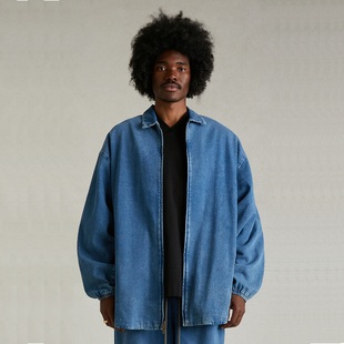 宽松男女款 拉链牛仔衬衫 外套 GFKC复线ESSENTIALS小众潮牌美式 FOG